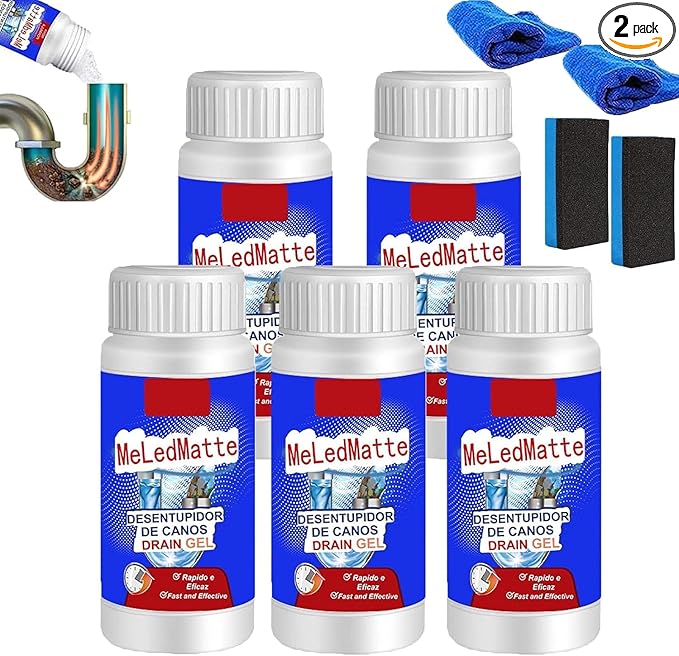 Powerful Pipe Dredging Agent, Meledmatte Drain Cleaner, Powerful Pipe Cleaner,Sinks Drain Cleaner For Kitchen Toilet Pipeline Quick Cleaning Tool (2)