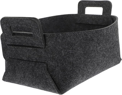 UKCOCO Portable Laundry Organizer Basket with Handles Multipurpose Storage Bin for Dirty Clothes and Sporting Goods Smooth Surface Dark Gray Versatile Laundry Hamper for Home and Travel