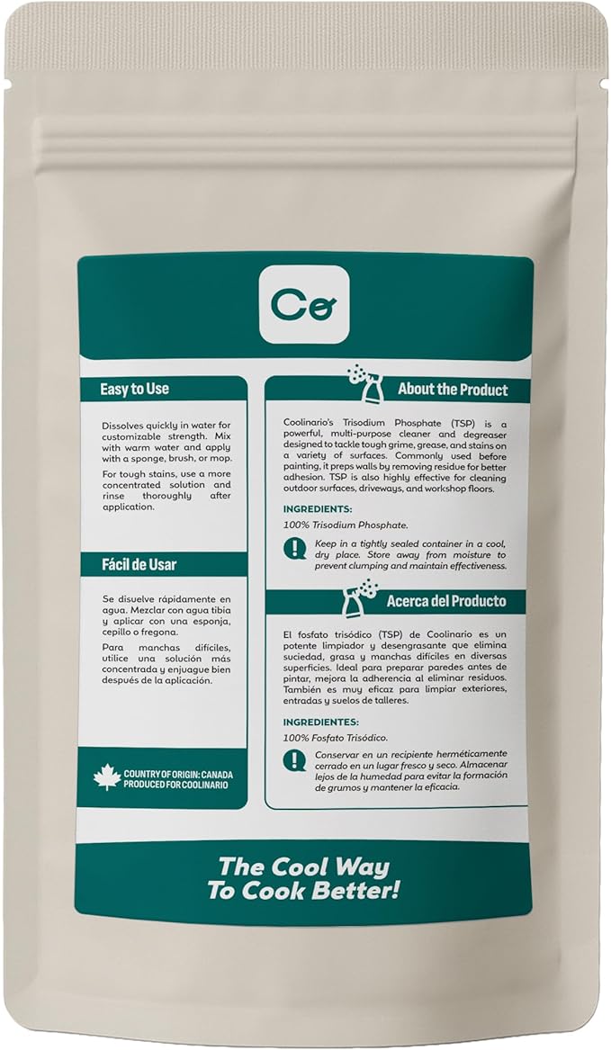 Trisodium Phosphate - TSP Cleaner (1 LB) Heavy-Duty Cleaner & Degreaser for Walls, Floors & Outdoor Surfaces | Removes Grease, Dirt & Stains | Ideal for Home & Industrial Use