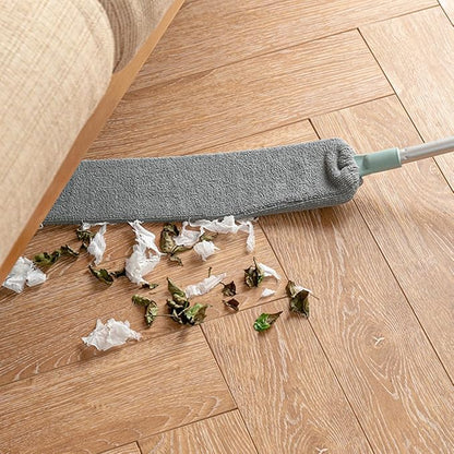 Extendable Microfiber Duster for Home Cleaning, Flexible Dust Sweeper with Bendable Handle, Household Dust Removal Tool for Hard-to-Reach Areas Under Furniture