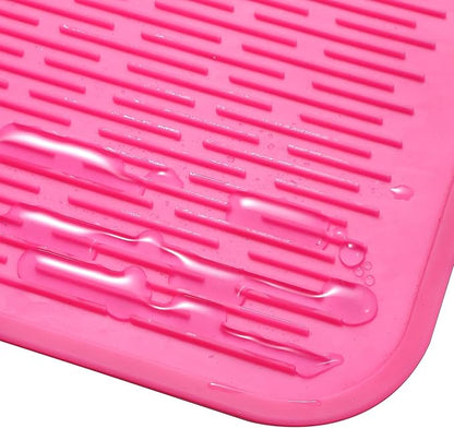 MicoYang Silicone Dish Drying Mat for Multiple Usage,Easy clean,Eco-friendly,Heat-resistant Silicone Mat for Kitchen Counter or Sink,Refrigerator or Drawer Liner Rose 5XL 36inches x 18inches