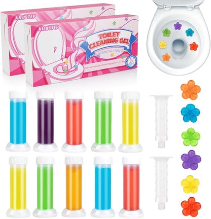 Toilet Gel, 120 Count 9 Kinds Of Scent Toilet Gel Stamp Toilet Bowl Cleaners