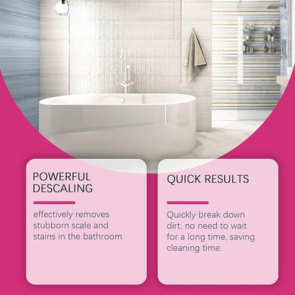 Bathroom Cleaner, Powerful Pink Bathroom Cleaner Spray, Bathrooms Descaler Foam Cleaners for Sink Tub Floor Tile， Gentle Formula (1Pcs)