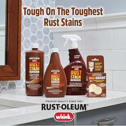 Rust-Oleum Whink Rust Stain Remover | Heavy-Duty Iron Stain Remover for White Toilets & Sinks, Colorfast Fabric & Carpets | 32 oz