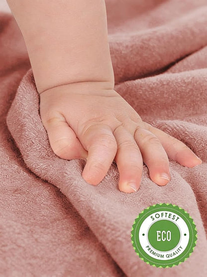 HIPHOP PANDA Baby Washcloths, Rayon Made from Bamboo - 2 Layer Ultra Soft Absorbent Newborn Bath Face Towel - Reusable Baby Wipes for Delicate Skin - Boho Earth Tones, 6 Pack