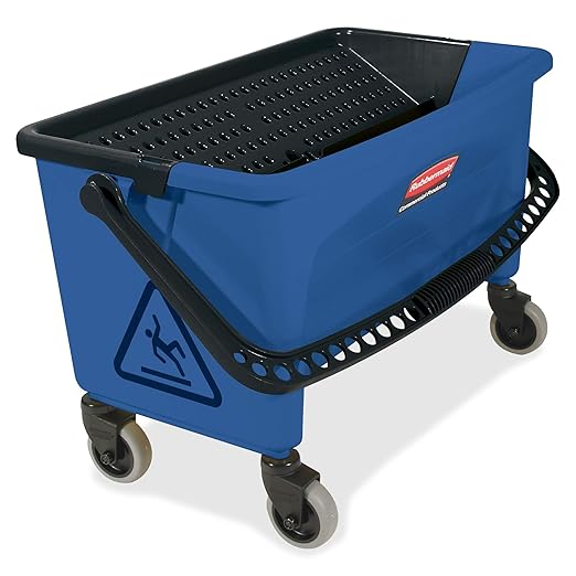 Rubbermaid Commercial Products Finish Kit Yellow Includes Bucket Sieve Six Pads and One Frame for Janitorial/Professional Cleaners and Heavy-Duty industrial Cleaning/Finishing