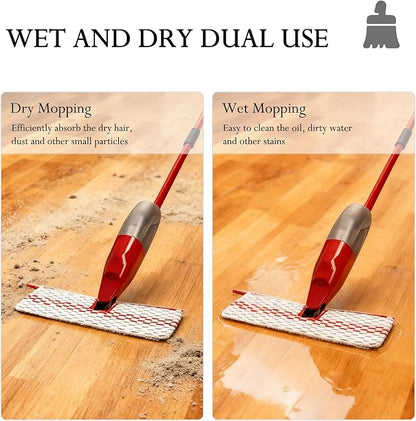 3 Pack Microfiber Spray Mop Pads Compatible with O-Cedar Promist MAX Spray Mop, Washable and Reusable Spray Mop Replacement Pads, Dual-Sides Use Flip Mop Pads Replacement for Wet Dry Floor Cleaning