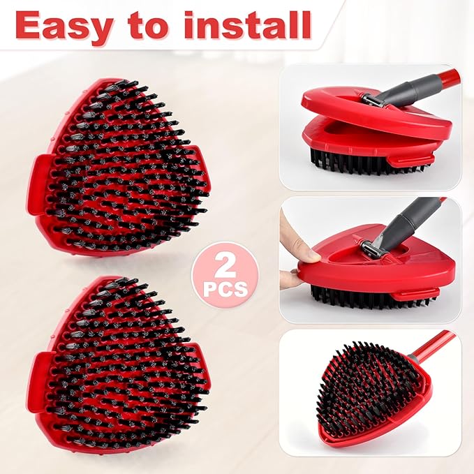 Scrubber Mop Head for Ocedar, Upgrade Scrub Brush for Ocedar, Spin Mop Scrub Brush Head for Oceda EasyWring 1-Tank, More Bristles Scrub Brush Attachment for Bathroom, Deck, Kitchen Floor Cleaning
