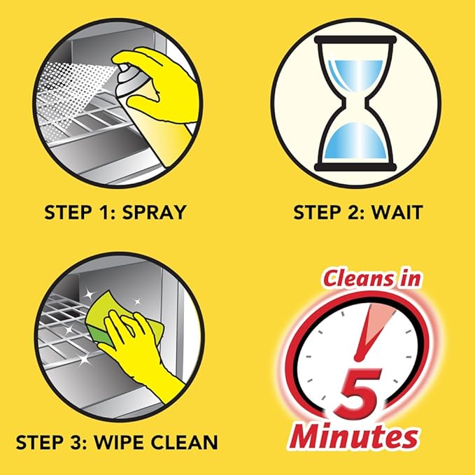 Easy Off Heavy Duty Oven Cleaner, Destroys Tough Burnt on Food and Grease, Fresh Scent, 14.5 oz Can