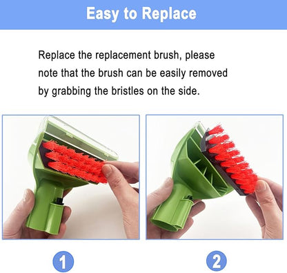 Upgraded 1400B Little Green 5.3" Detachable Tough Stain Brush Tool Replacement for Bissell Little-Green Upright &Portable Carpet Cleaners for 1400B 4075 3860 1425 2458 3194 3353 Series,1+1 Brush,Green