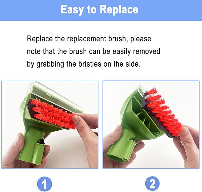 Upgraded 1400B Little Green 5.3" Detachable Tough Stain Brush Tool Replacement for Bissell Little-Green Upright &Portable Carpet Cleaners for 1400B 4075 3860 1425 2458 3194 3353 Series,1+2 Brush,Green