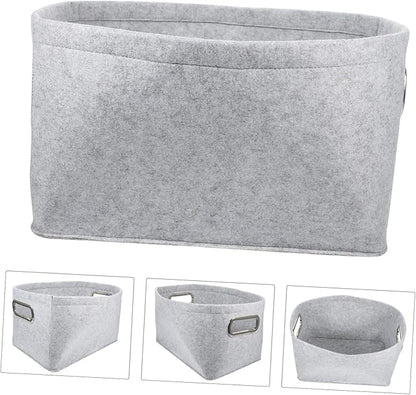 Zerodeko Felt Storage Basket Large Sundry Organizer for Bedroom Closet Laundry Hamper for Clothes Cosmetics with High Capacity and Home Function