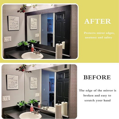Teemall 10M Black Wood Grain Removable PVC Waterproof Border Wall Decor Removable Self Adhesive Kitchen Bathroom Tiles Sticker Wallpaper 4.2x390 (Black, 4" x 390")
