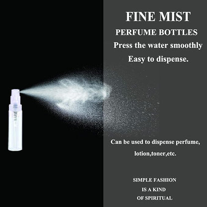 Mini Spray Bottle, Clear Plastic Empty Sample Containers, Fine Mist Perfume Travel Refillable Spray Bottle Perfume Atomizer Small Portable Bottle for Cleaning, Essential Oils 120Pcs 3ml