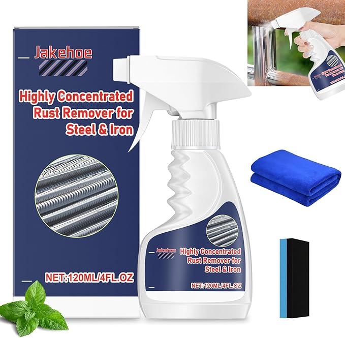 Heavy Duty Rust Removal for Metal,Multipurpose Rust Remover Spray,Stainless Steel Rust Remover Cleaner,Powerful Steel Rust Removal,Rust Converter for Various Metals Furniture