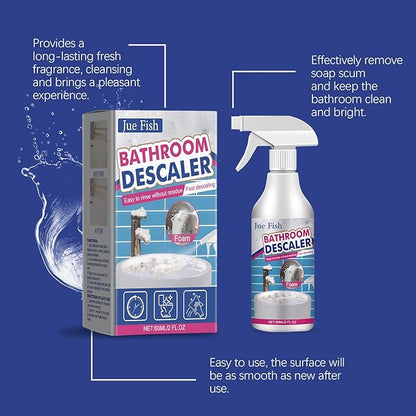 Bathroom Descaler Foam Cleaner, Multipurpose Bathrooms Cleaning Foam Spray for Kitchen Bath Shower Glass, Multipurpose Bathrooms Foam Cleaners (2pcs)