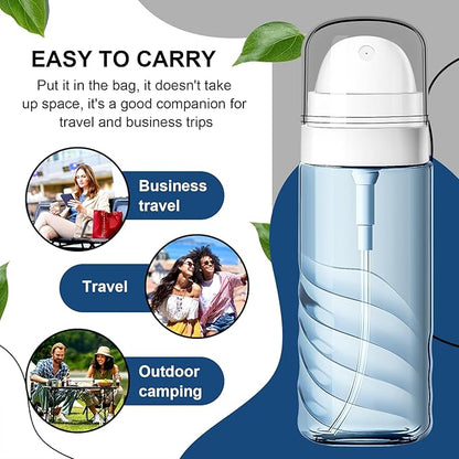 Yolaist 2 Pack 60ML Small Spray Bottle, Portable Refillable Travel Spray Bottle for Hair, Cleaning, Beauty, Fine Mist, Leak Proof, Lt. Blue and Lt. Green