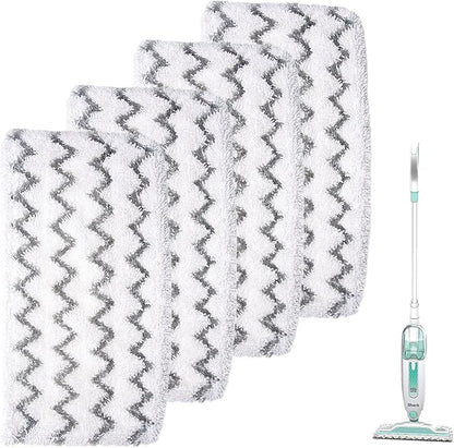 4 Pack Steam Mop Pads for Shark S1000 S1000A S1000C S1000WM S1001C Replacement Steamer Mop Pads ，Washable Microfiber Mop Pads for All Hard Floors