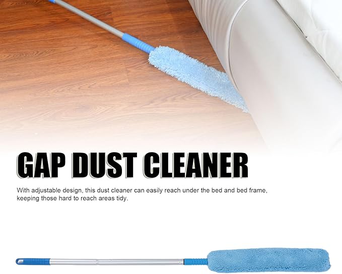 Ceiling Fan Duster Extendable Duster with Long Handle, Bendable Dust Removal Tool Multipurpose Soft Fleece Duster for High Ceiling Blinds Furniture Cracks Corner