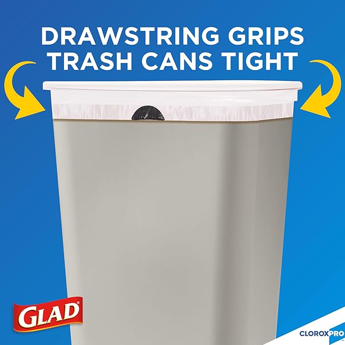 CloroxPro Glad ForceFlex Tall Drawstring Trash Bags,13 Gal,100 Ct (Pack May Vary),(Pack of 4)
