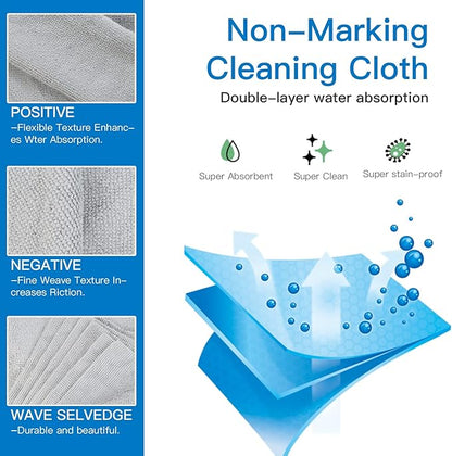 Microfiber Cleaning Cloth Grey-20Pcs (8x8 in) All-Purpose Microfiber Towels，Scratch Proof & Lint Free Cloth
