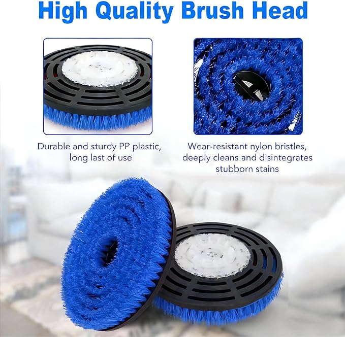 KVLZ 2-Pack - Newly Upgraded Steam Mop Replacement Brush Head, Compatible with Shark Steam Mops and Scrub Mops S8201/S8001/S7201/S7000 Series,Suitable for All Floor Types, Scratch-Free Polish (Blue)