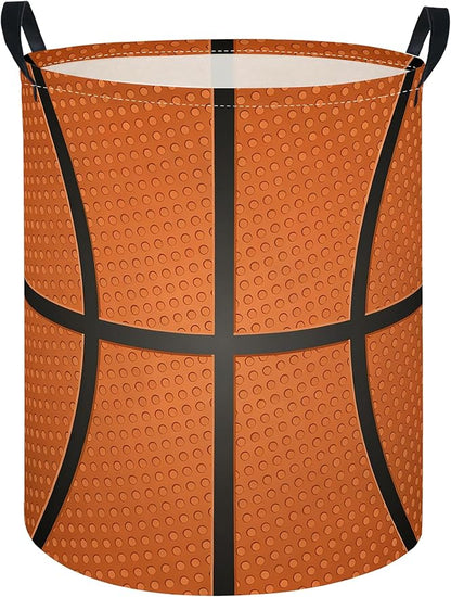 Baby Laundry Hamper kids laundry Basket Waterproof Laundry Bag for Bedroom Toy Clothes Organizer Room Décor(Basketball)
