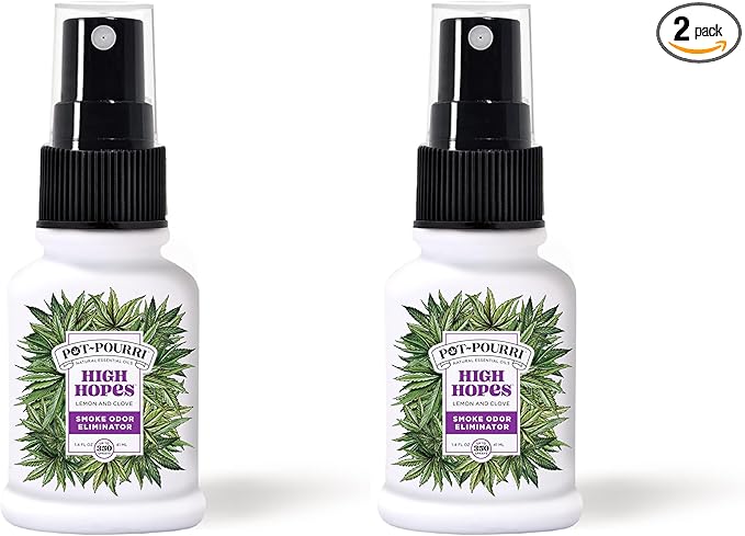 Pot-Pourri Smoke Odor Freshener Spray, High Hopes, 1.4 Fl Oz - Lemon and Clove (Pack of 2)
