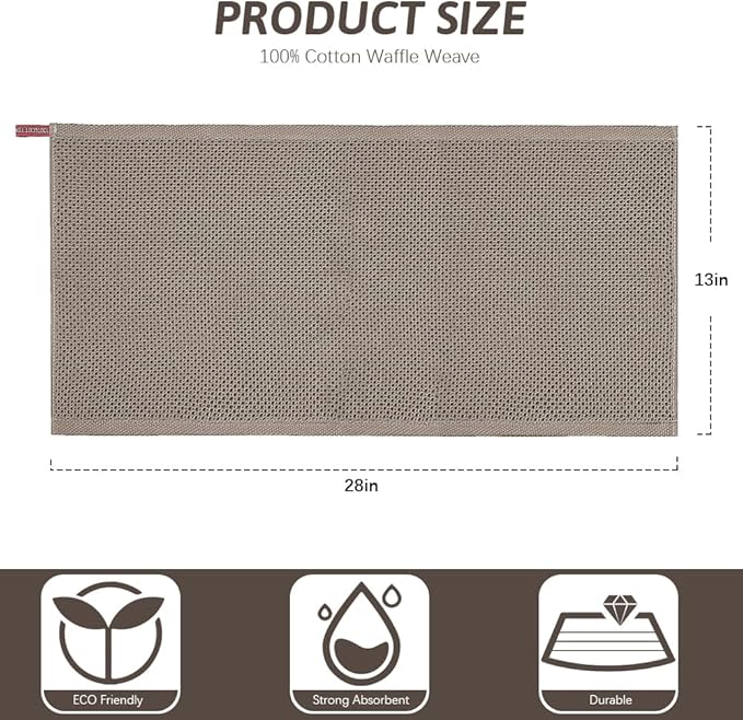Nialnant 12 Pack Kitchen Dish Towels,100% Cotton Hand Towels for Kitchen, Extra Soft & Absorbent Dish Cloths for Washing Dishes,Cleaning Rags - 13x28in