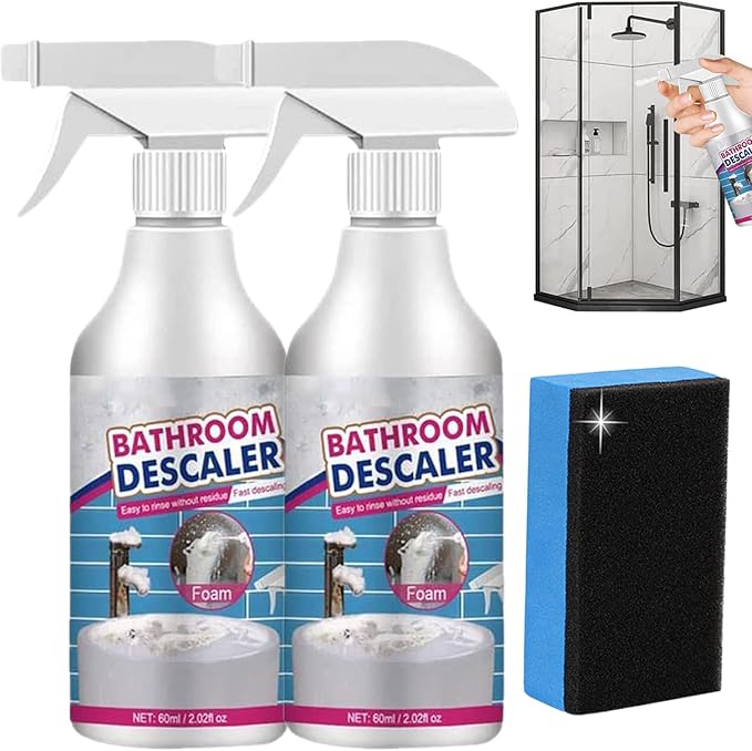 Bathroom Descaler Cleaner, Stubborn Stains Cleaner, Kitchen Foam Rust Remover, Powerful Kitchen All-purpose Powder Cleaner, All Purpose Bubble Cleaner Foam Spray (A*2)