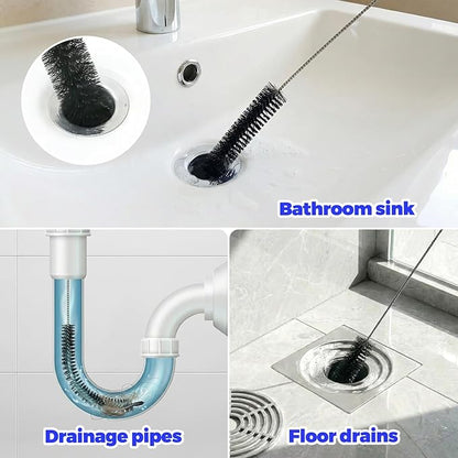 Holikme Dryer Vent Cleaner Kit - 5 Piece Flexible Snake Tool for Lint Removes & Hair Clogs, Suitable for Drain Pipes,Condenser, Refrigerator Coils, Radiators, Toilets, Sinks & Tile Grout