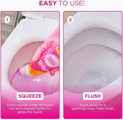 The Pink Stuff Miracle Toilet Cleaner, 750ml – Powerful Stain-Removing Gel for a Sparkling Clean Bowl – Eliminates Limescale, Tough Stains & Odors with Fresh Rhubarb Scent