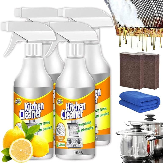 Kitchen Foam Cleaner, Kitchen Cleaner Foam Spray, Sciasi Kitchen Cleaner, Foam Kitchen Cleaner, All-Purpose Kitchen Pots And Pan Cleaner, Cleaning Supplys (4PCS)
