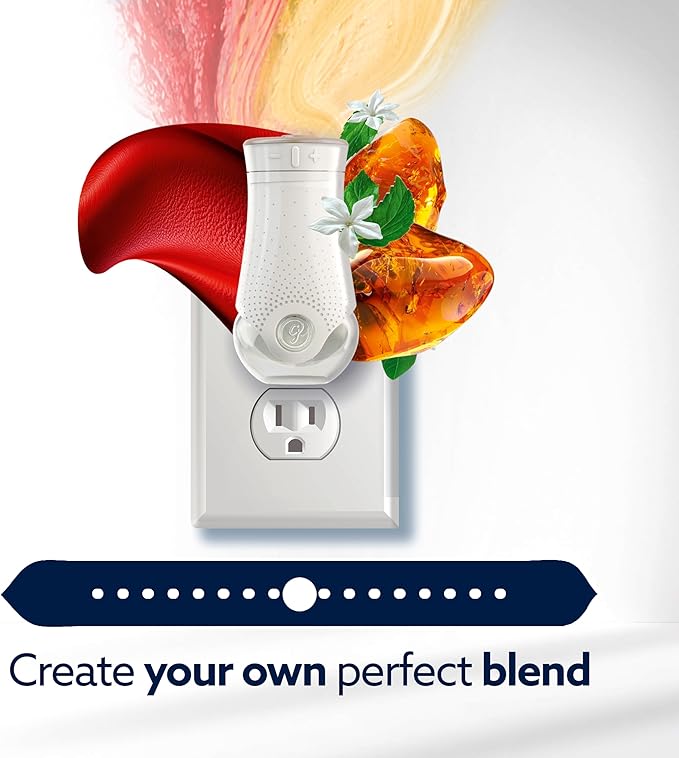 Glade PlugIns Refills with CustomScent Technology, Leather & Golden Amber, 5 Refills