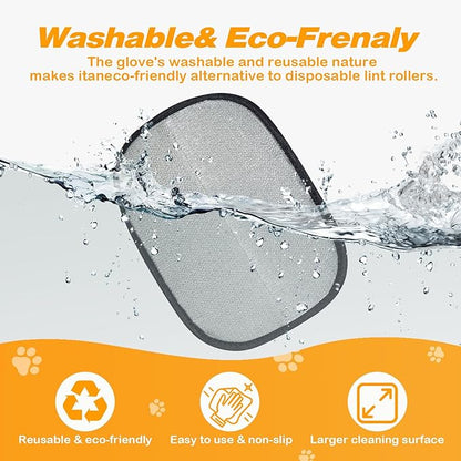 NSVNSV Pet Hair Removal Glove for Cats Dogs, Washable Reusable Animal Fur Removal Tool, Hair Retention Powerful Cat Grooming Gloves for Couch, Furniture, Carpet, Car Seat, Ease of Use