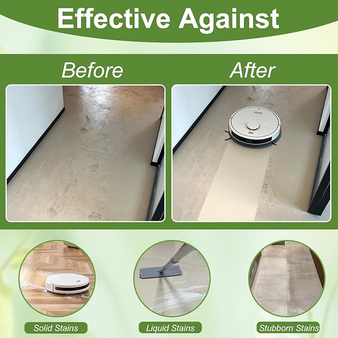 Snowlily 2 Pack Floor Cleaner Solution for Hardwood & Tile Floors, Compatible with Roborock, All Robot Vacuum Mops & Wet Dry Vacuum Cleaners, Deep Cleans For Multiple Hard Floors