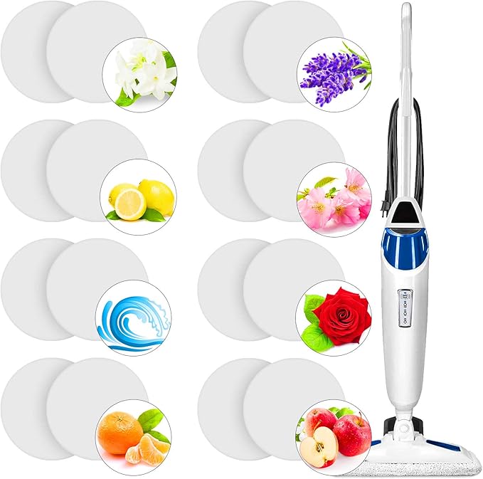 Maitys 24 Pcs Replacement Steam Mop Scent Discs Fragrance Scented Pads 8 Different Fragrance Discs Compatible with Bissell Powerfresh and Symphony Series Fits Model 1940, 1806 and 1132(24 Pieces)
