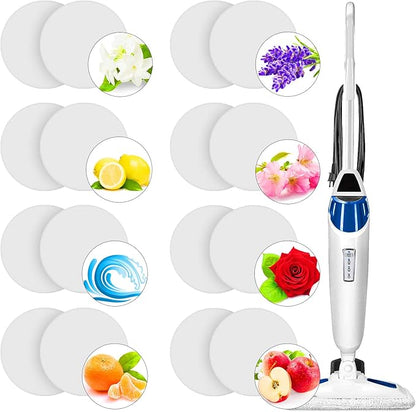 Maitys 24 Pcs Replacement Steam Mop Scent Discs Fragrance Scented Pads 8 Different Fragrance Discs Compatible with Bissell Powerfresh and Symphony Series Fits Model 1940, 1806 and 1132(24 Pieces)