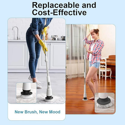 Electric Spin Scrubber Replaceable Brush Heads Set, 4 Pack Cordless Spin Scrubber Brush Heads for Household Cleaning Brushes/Bathroom/Floor/Tile/Car