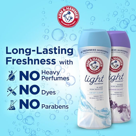 Arm & Hammer Light In-Wash Scent Booster Crisp Clean 24oz (Pack of 2)