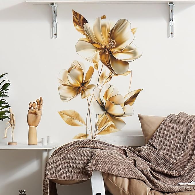 3D Wall Stickers DIY Flower Wall Decal Removable Waterproof Wall Art Decor for Bedroom Living Room Offices Home Decoration