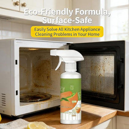 Electrolyzed Ion Kitchen Cleaner Spray, Kitchen Appliance & Grease Cleaner, Natural Enzyme Cleaners, Multi-Purpose Grime Remover for Pot, Oven, Stove, Range Hood & Countertops (3Pcs,300ml)