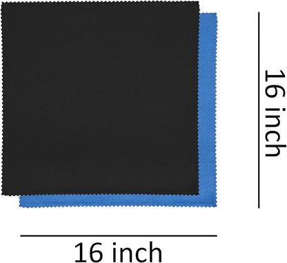 Eco-Fused Microfiber Cleaning Cloth - 16x16 Inch Microfiber Cloth - Pack of 4 Large Cleaning Cloths - Microfiber Cleaning Cloth for Electronics and Monitors