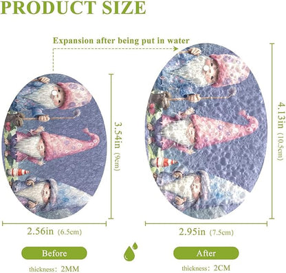 Cute Gnome Kitchen Scrub Sponges, Pop-up Kitchen Cleaning Sponges Reusable Dish Washing Sponges for Bathroom Household Cleaning 3 Pack - Non Scratch Scrubber