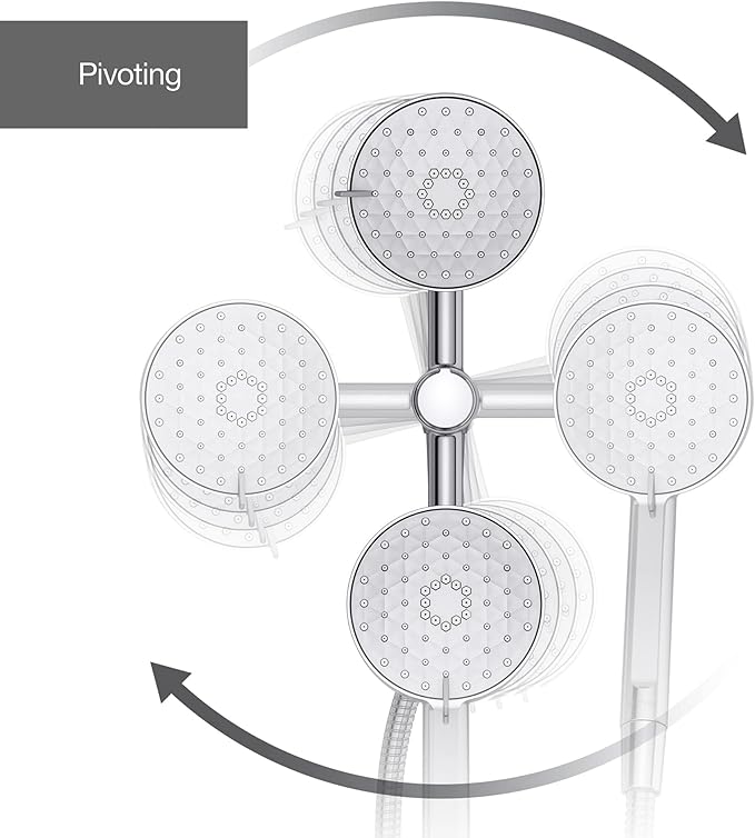 KOHLER 23218-G-CP Awaken 2-in-1 Multifunction Shower Combo Kit, Rotating Showerhead and Handshower Set, 1.75 GPM, Polished Chrome