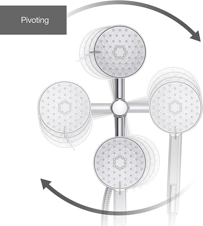 KOHLER 23218-G-CP Awaken 2-in-1 Multifunction Shower Combo Kit, Rotating Showerhead and Handshower Set, 1.75 GPM, Polished Chrome