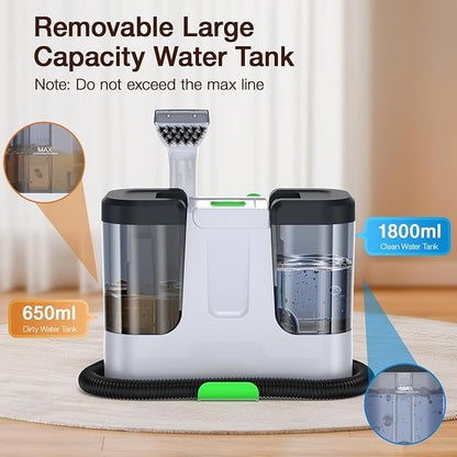 LABIGO Upholstery & Couch Cleaner Machine, 18Kpa Portable Carpet Cleaner Machine for Deep Cleaning, Spot Cleaner and Carpet Shampooer for Pet Messes, Rug, Furniture, Mattress, Sofa, Stairs & Car