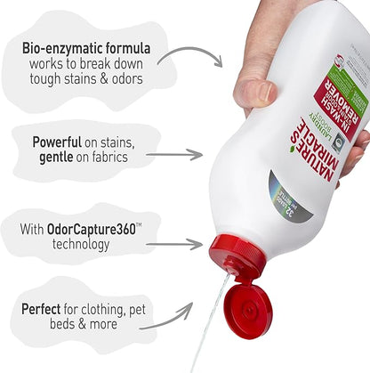 Nature’s Miracle Laundry Boost In-Wash Stain and Odor Remover, 32 Ounces, Laundry Stain and Odor Removing Additive For All Machines