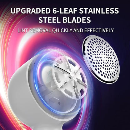 Fabric Shaver, Sweater Shavers to Remove Pilling, USB Rechargeable Lint Remover with 6-Leaf Blades, Fabric Defuzzer for Clothes Pilling, Fuzz, Lint Balls, Couch, Furniture, 2 Replacement Blades