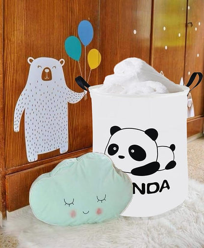19.8" Round Kids Laundry Basket Gift Basket Storage Laundry Hamper Laundry Basket Baby Toys Nursery Bin with Handles,Storage Basket for Kids Room Bedroom Decor